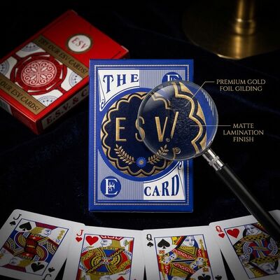Luxo de papel de alumínio borda de cartas de jogo com laminação fosco para prêmio Casino presente e coleção