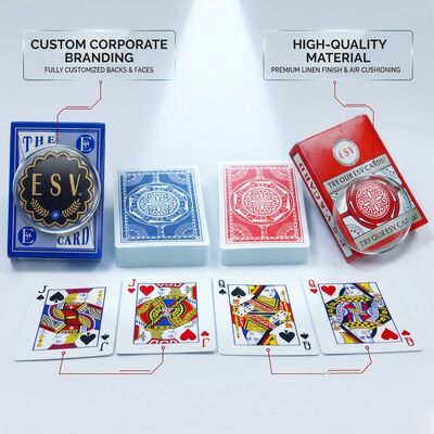 Logotipo de marca corporativa personalizado Cartões de jogo impressos para brindes promocionais e marketing de feiras