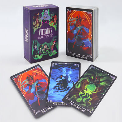 Desenho personalizado desenho à mão desenho dourado cartas de jogo baralho cartas de tarô para venda