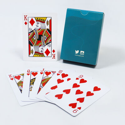 Fabricação de cartas de pôquer de plástico à prova d'água para cassino com 52 baralhos, design personalizado, impressão de logotipo de cartas de jogar
