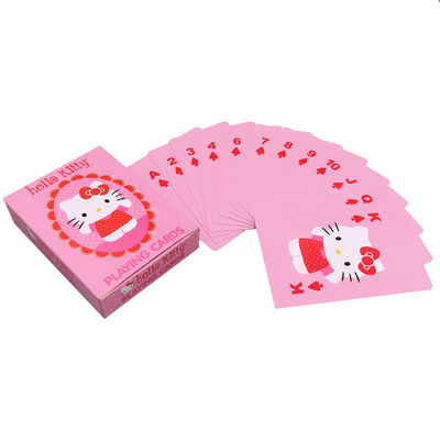 Plataforma de cartões feito-à-medida do jogo do cartão branco cor-de-rosa Hello Kitty